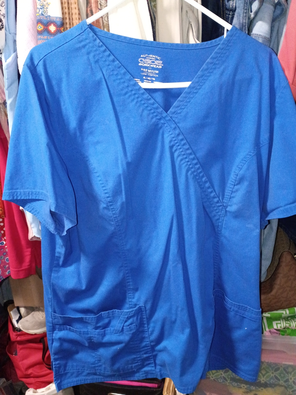 Galaxy Blue Medical Scrub Top